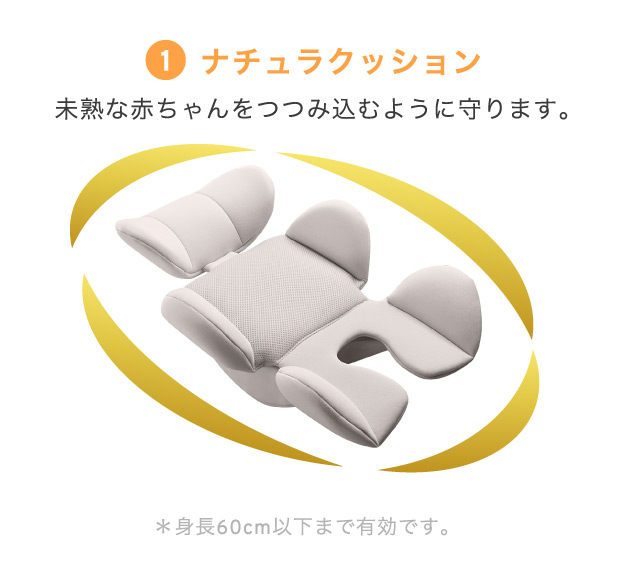 ナチュラクッション 未熟な赤ちゃんをつつみ込むように守ります
