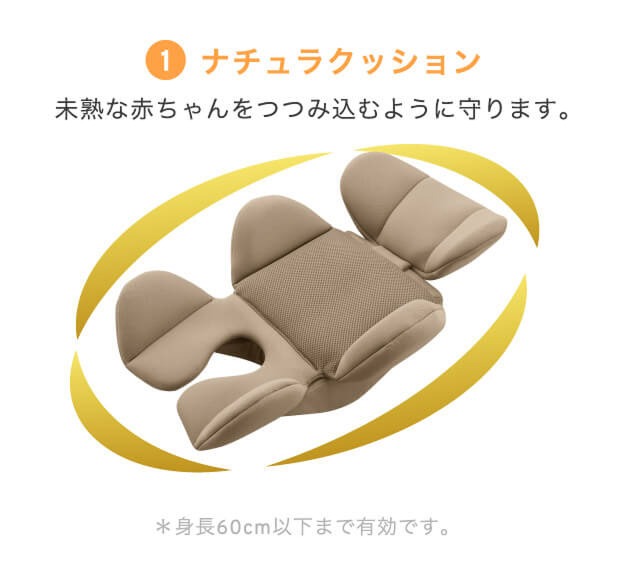 ナチュラクッション 未熟な赤ちゃんをつつみ込むように守ります