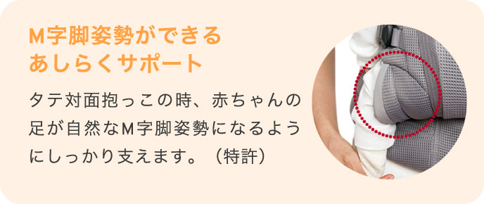 M字脚姿勢ができるあしらくサポート