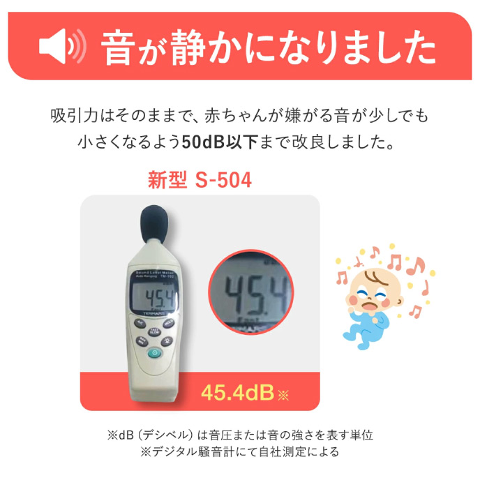 音が静かになりました