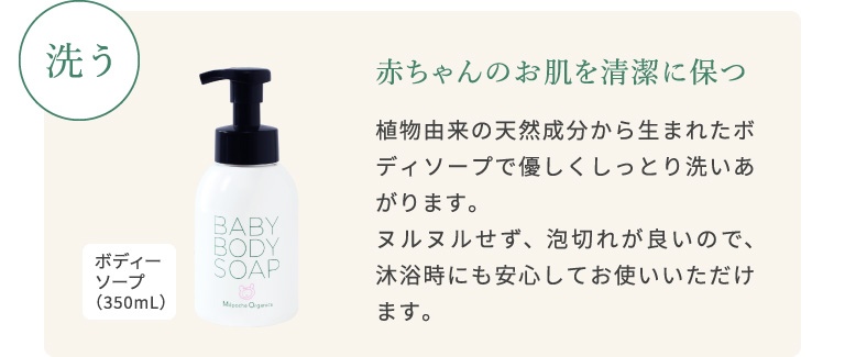 赤ちゃんの肌を清潔に保つ